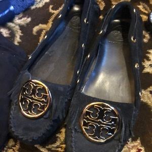 Tory burch suede moccasins